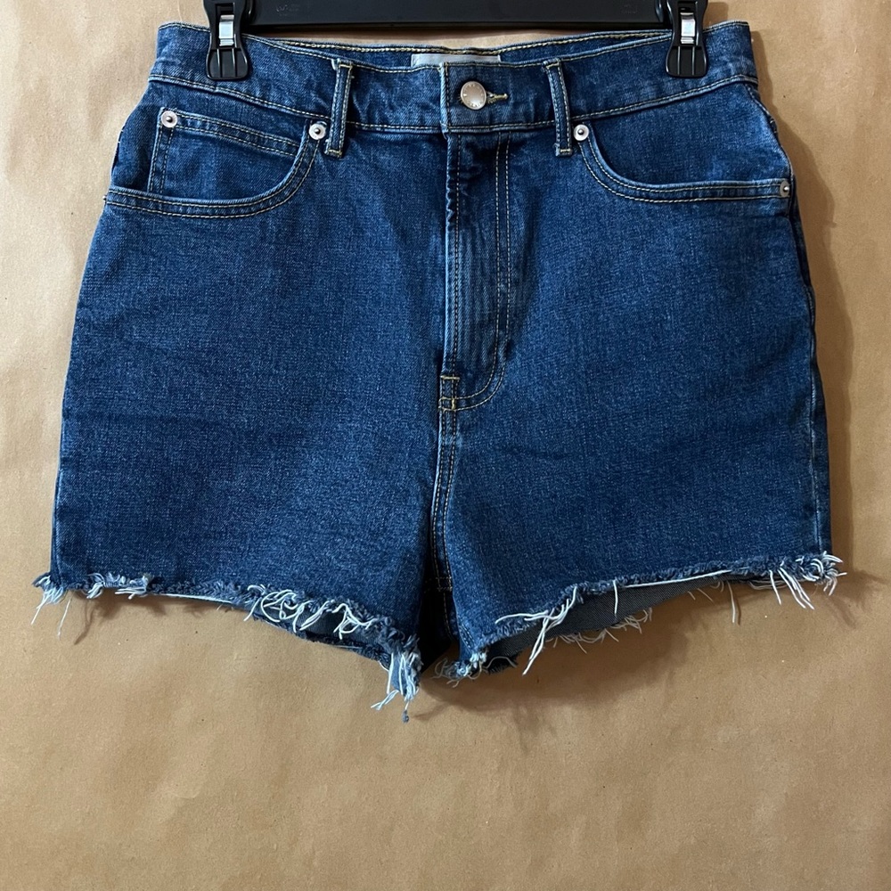 Everlane | The Way-High Denim Shorts Raw Hem Cutoff High Rise Shorts Size 28